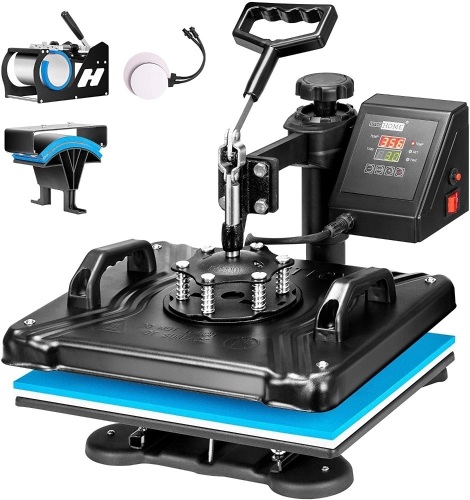 VIVOHOME 5 in 1 Combo Multifunctional Swing Away Clamshell Heat Press Machine, 15 x 12 Inch  - Lot 382