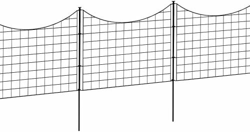 Zippity Outdoor Products Metal Garden Fence, 5 Panels, Black - Lot 393