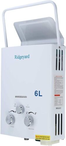Ridgeyard 6L Portable Gas Tankless Water Heater  - Lot 513