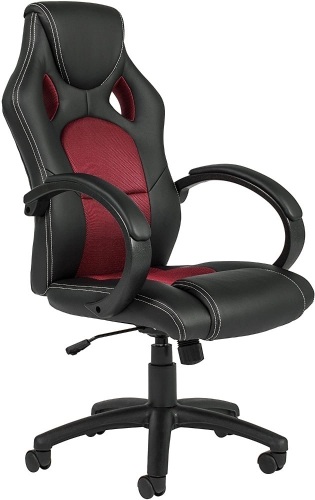 Executive Racing Office Chair PU Leather Swivel Computer Desk Seat High-Back  - Lot 521
