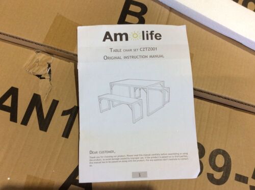 Amolife 3 Piece Dining Table and Bench Set  - Lot 611