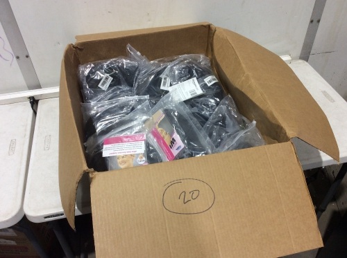 Lot of (20) Synthetic Black Short Wavy Bob with Bangs Wigs  - Lot 612