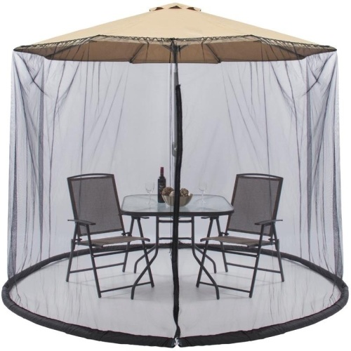 Adjustable Bug Net Accessory for Patio Umbrella w/ Zippered Door, 9ft  - Lot 692
