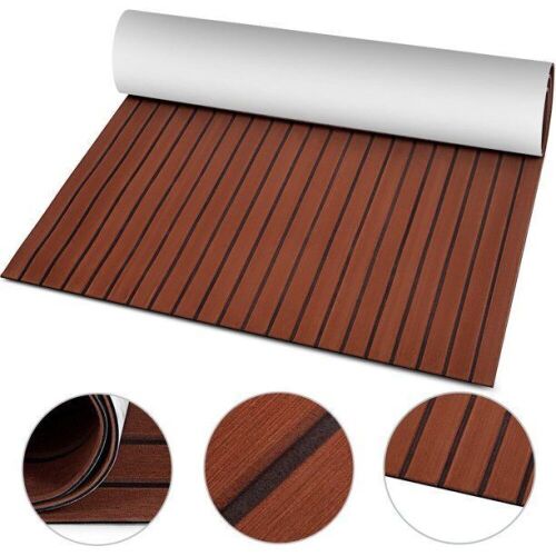 Lot of (2) VEVOR EVA Foam Faux Teak Boat Decking Sheet 94.5" x 47.2" Non-Skid Self-Adhesive  - Lot 784