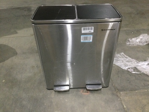 Dual Compartment Step Trash Can  - Lot 859