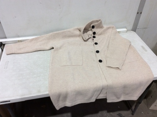 Nap Loungewear Wool Button Down Sweater, Small - Lot 881