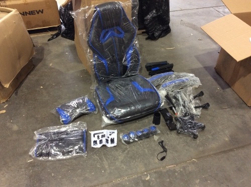 Racing Gaming Office Chair - Missing 2 of 3 Shock Covers  - Lot 904