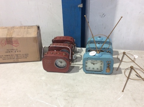 Case of (6) Seasons Direct Concepts 12" Vintage TV & Radio Clocks, 3 of Each - Lot 969