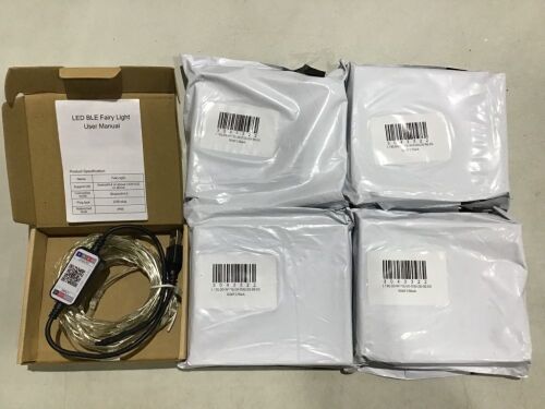 Lot of (5) LED Fairy String Lights Bluetooth App Control - Lot 1017