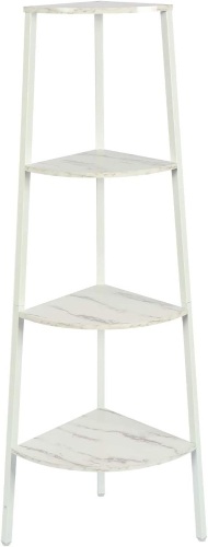 HOME BI 4-Tier Industrial Corner Ladder Shelf  - Lot 1101