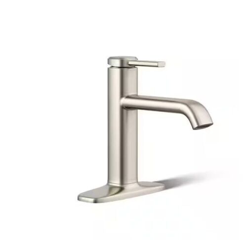 KOHLER Ashan Single Hole Single-Handle Bathroom Faucet in Vibrant Brushed Nickel - Lot 326