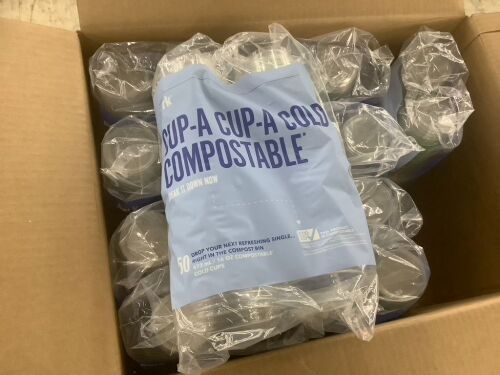 Case of Plastic Compostable Cups, 500ct  - Lot 331