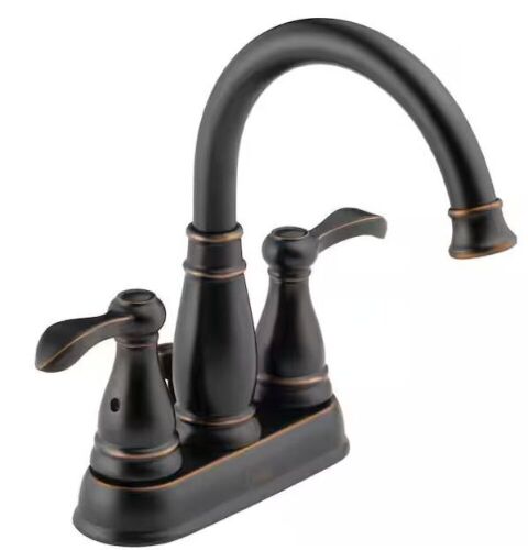 Delta Porter 4 in. Centerset 2-Handle Bathroom Faucet in Oil Rubbed Bronze - Lot 335