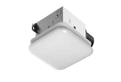 Commercial Electric 50 CFM Ceiling Mount Room Side Installation Bathroom Exhaust Fan with Adjustable Color Temperature LED and Night Light - Lot 341