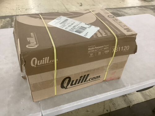 Quill 8.5 x 11 Premium Multi-Purpose Paper, 20 lbs, 97 Brightness, 5000 Sheets - Lot 384