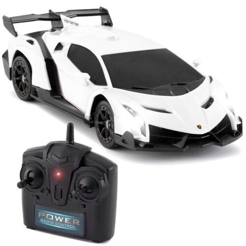 1/24 Kids RC Lamborghini Veneno Racing Car Toy w/ Lights, Shock Suspension - Lot 495