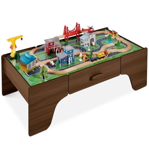 35-Piece Train Table, Large Multipurpose Playset w/ Reversible Table Top - Lot 677