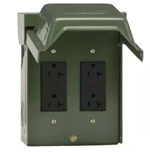 Midwest Electric Products 2-20 Amp Backyard Outlet with GFCI Receptacles - Lot 554