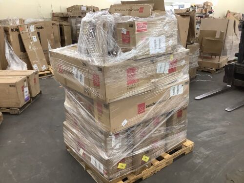 Lot of (12) Artificial Christmas Trees & (12) Tree Collars - Uninspected - Lot 178