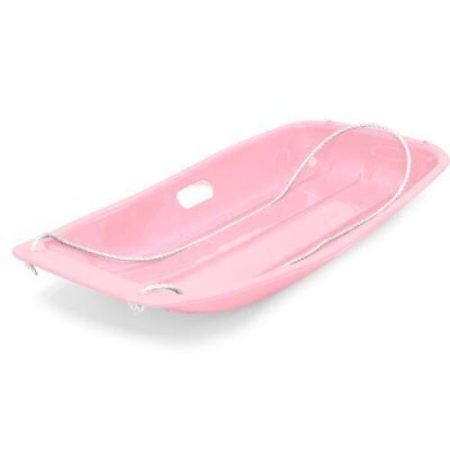 Kids Outdoor Plastic Toboggan Snow Sled Board w/ Pull Rope, Handles - 35in - Lot 630