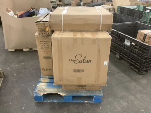 Pallet of Incomplete Salon Equipment, Barber Chair Parts - Uninspected - Lot 126