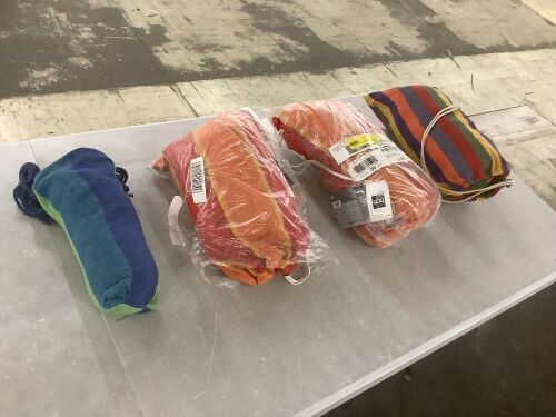 Lot of (4) 2-Person Brazilian-Style Double Hammock w/ Portable Carrying Bag - Lot 127