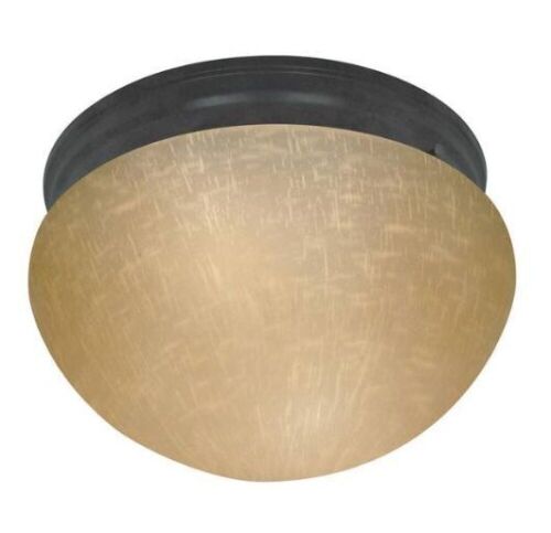 Lot of (2) SATCO 12 in. 1-Light Mahogany Bronze Flush Mount - Lot 407