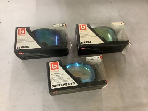 Lot of (3) Bolle Ski Goggles  - Lot 416