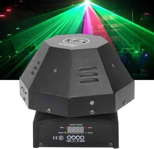  9 Eyes Moving Head Stage Light, 360° Rotation RGB Laser Beam DJ Disco Party Spot Light Dmx512 50W - Lot 418