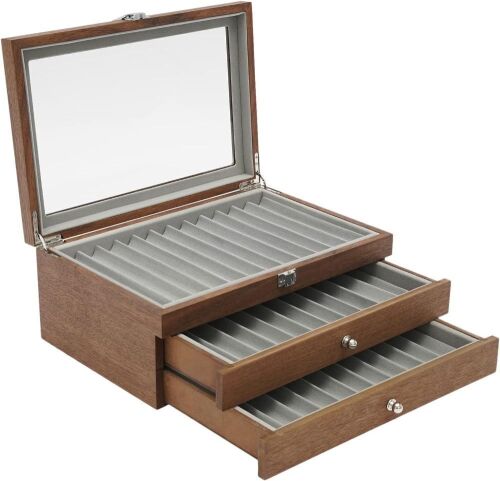  3 Layer Wood Pen Display Box, Holds 34 Pens  - Lot 421