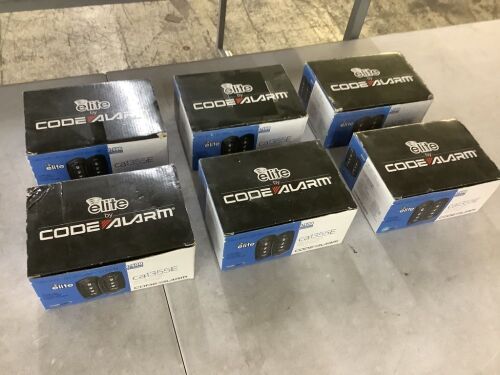 Lot of (6) Code Alarm Vehicle Security and Keyless Entry System with 2 Way Confirming LED Remote Control  - Lot 40
