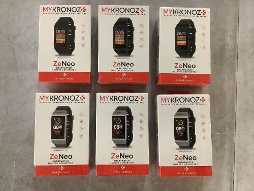 Lot of (6) MyKronoz ZeNeo Smart Watch  - Lot 36