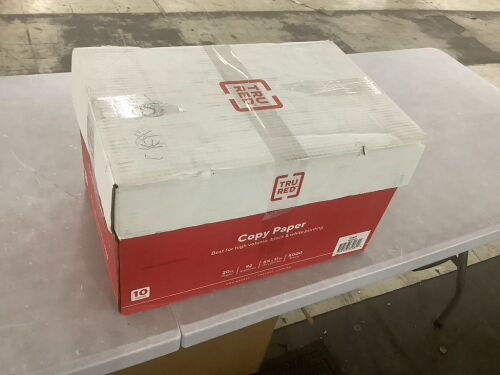 TruRed Copy Paper 8.5" x 11", 20 lb, 92 Brightness, 5000 Sheets  - Lot 389