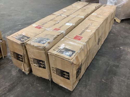 Lot of (3) 2-Tier Square LED Cantilever Offset Umbrella w/ 360 Rotation, Base, 10x10ft - Uninspected - Lot 95