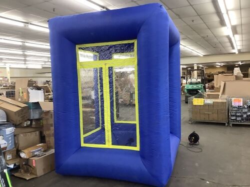 9ft Inflatable Cash Cube Booth Money Grab Machine w/ 2 Blowers - Lot 96