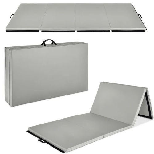 Folding Exercise Fitness Workout Gym Floor Mat w/ Handles - Lot 7407