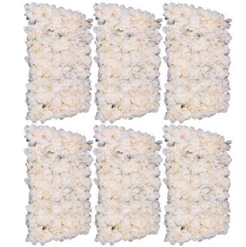 Light Champagne 23.6 in. x 15.7 in. Artificial Floral Wall Panel Silk Rose Backdrop Decor, 6-Pieces - Lot 337