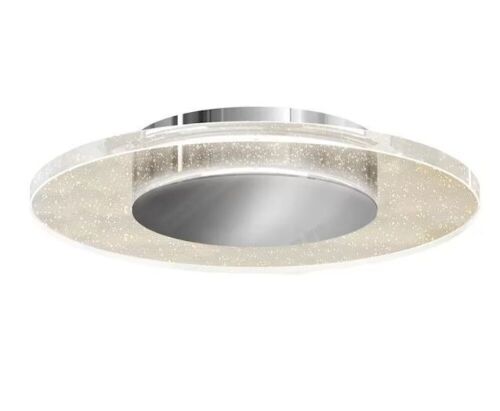 Artika Essence Disk 13 in. 1-Light Modern Chrome Integrated LED Flush Mount Ceiling Light Fixture - Lot 342