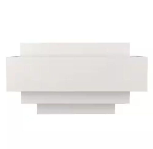 Lot of (2) LamQee1-Light White Modern Iron Wall Sconce with Overlapping Rectangles Shade  - Lot 347