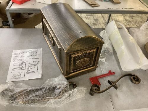 Decorative Large Mailbox Cast Aluminum - Lot 897