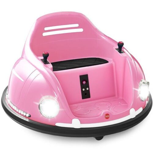 6V Kids Ride On Bumper Car Toy w/ Remote, Harness, Lights, 360 Degree Spin - Lot 89