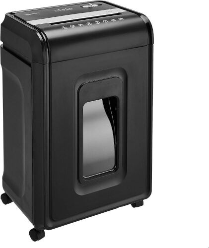 Amazon Basics 24 Sheet Cross Cut Paper, CD and Credit Card Home Office Shredder with Pullout Basket - Lot 473