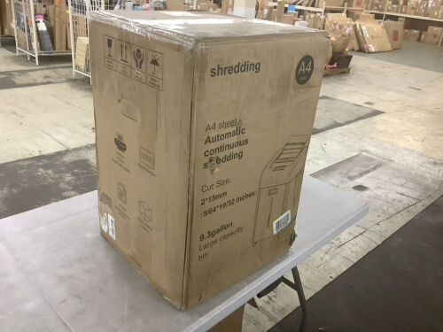 A4 Sheet Automatic Paper Shredder with 9.3 Gallon Bin - Lot 474