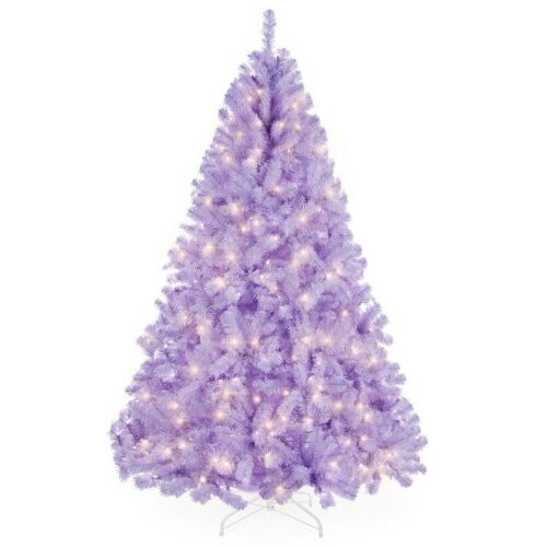 7.5' Pre-Lit Artificial Lavender Christmas Tree w/ Incandescent Lights - Lot 478