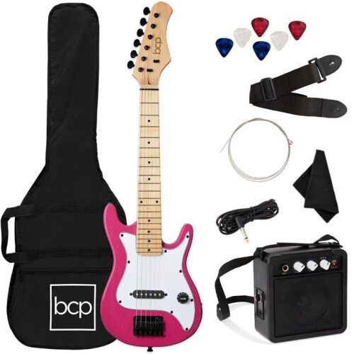 Kids Electric Guitar Beginner Starter Kit w/ 5W Amplifier - 30 in - Lot 573