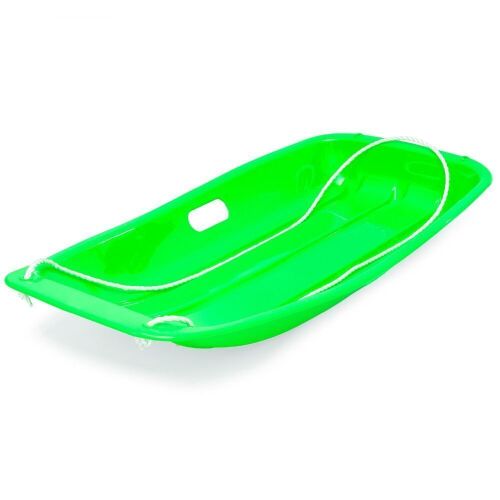 Kids Outdoor Plastic Toboggan Snow Sled Board w/ Pull Rope, Handles - 35in - Lot 655