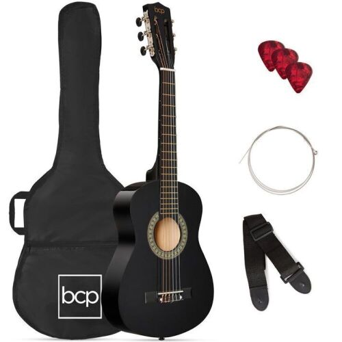 Kids Acoustic Guitar Beginner Starter Kit with Carrying Case - 30in - Lot 394
