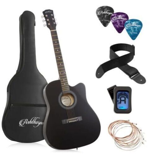 41-inch Beginner Cutaway Acoustic Guitar Bundle - Lot 194