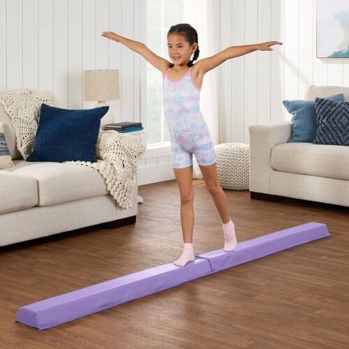 Folding Floor Balance Beam for Gymnastics Practice, Exercise - 8ft - Lot 448