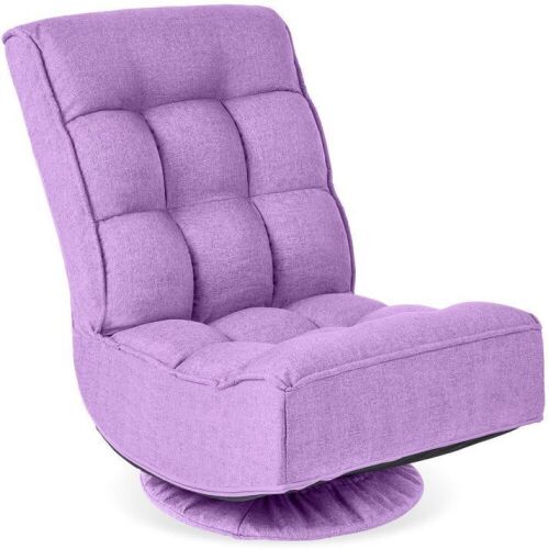 Folding Floor Gaming Chair w/ 360-Degree Swivel, 4 Adjustable Positions - Lot 225